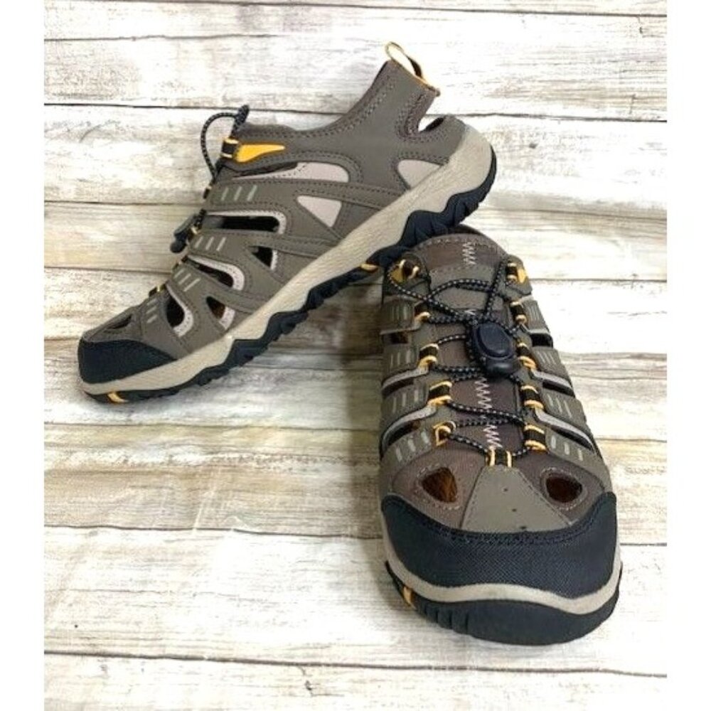 Eddie Bauer Men's Hiking Sandals 10M Brown & Black Synthetic‎ Durable footwear